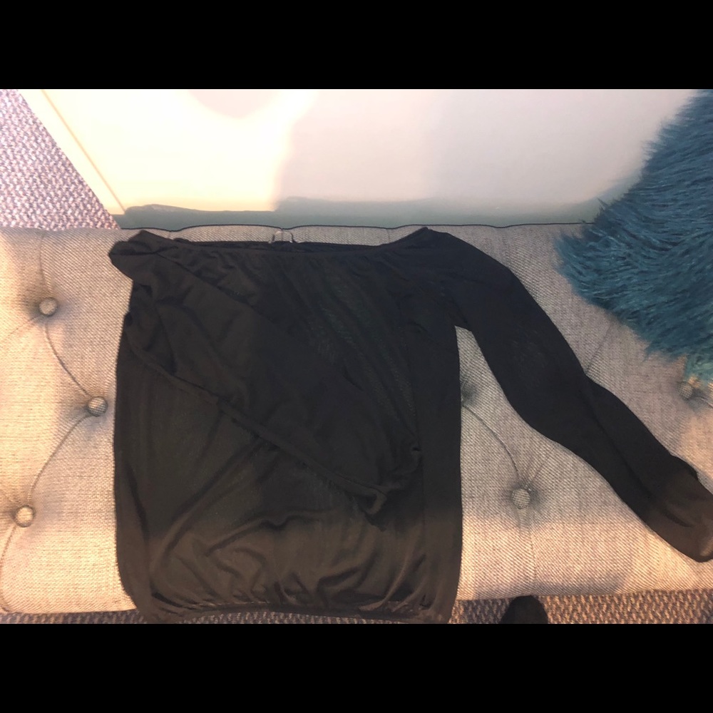 BLACK SHEER BLOUSE